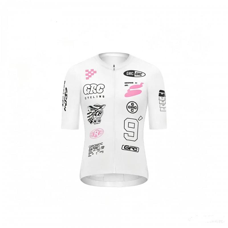 Mens Cycling Jersey Short Sleeve Breathable Quick-Dry Tiger Graffiti Design Road Bike Performance Top