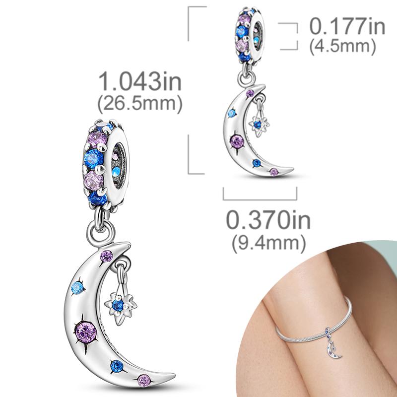 New 925 Silver Charms Bead Safety Chain Bead Fit Original Charms Bracelet Pendant Fine DIY Birthday Jewelry For Women