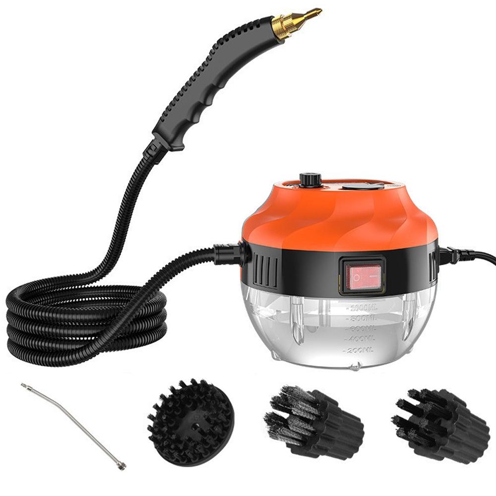 

Бытовой пароочиститель высокой температуры 105℃ Многофункциональная чистящая машина для кондиционера, автомобиля, кухни, плитки, полов EU оранжевый