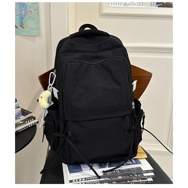 Japanese Style Light Solid Color Backpack Outdoor Travel Large Capacity Backpack Casual Versatile College Student Commuting Schoolbag