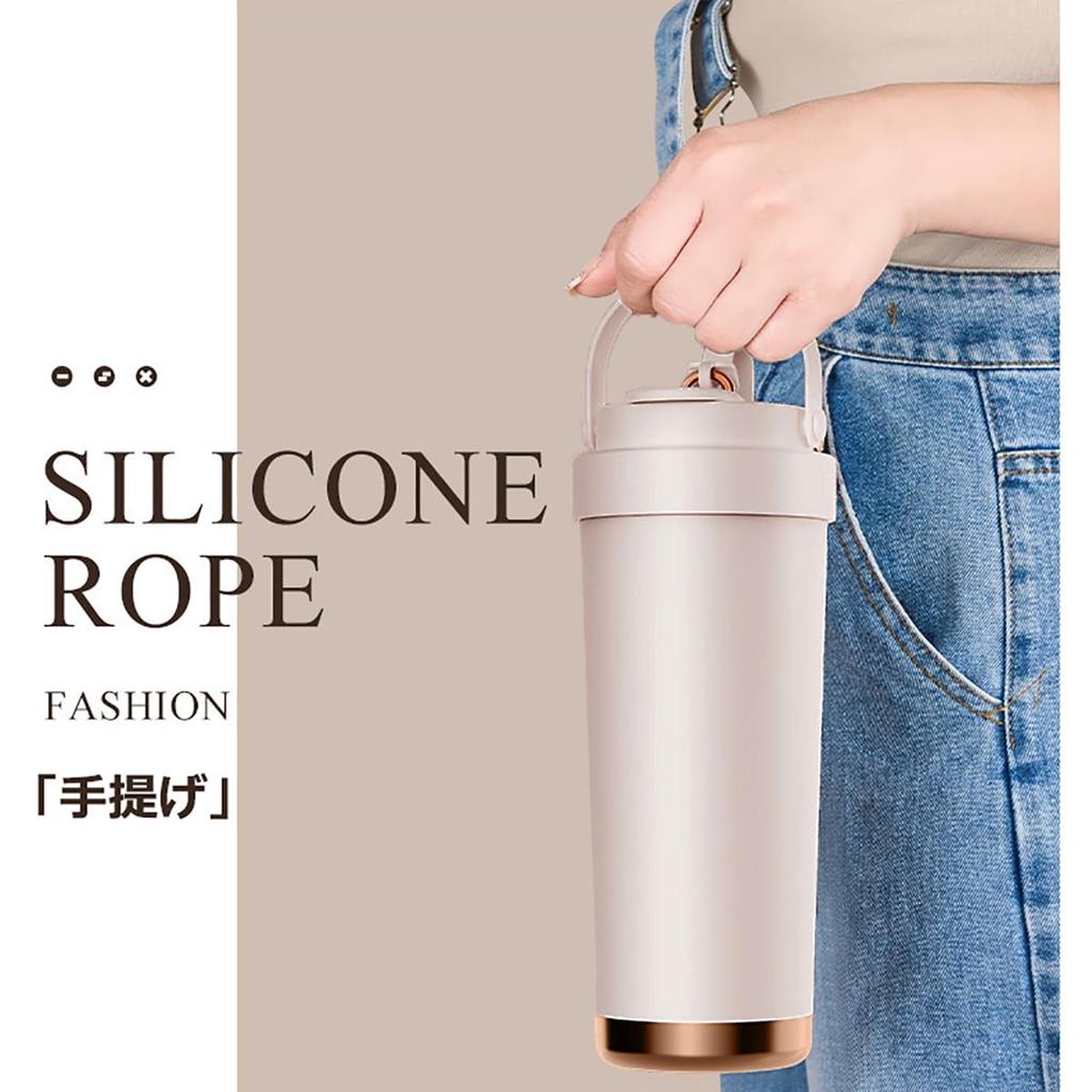 Tumbler with ceramic large capacity drinking vacuum keeps drinks hot or can be carried in the stylish water suitable for and soy milk straw, coating,
