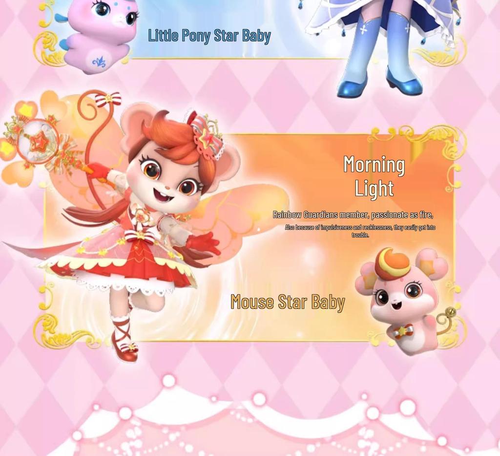 Rainbow Guardians Luminous Princess Wand: Fairy Morning Light Scepter for Girls