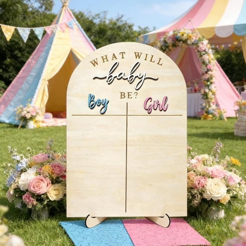 Gender Reveal Party Supplies Gender Reveal Game Kits,Gender Reveal Voting Poster Board with Sticker Gender Reveal Decors