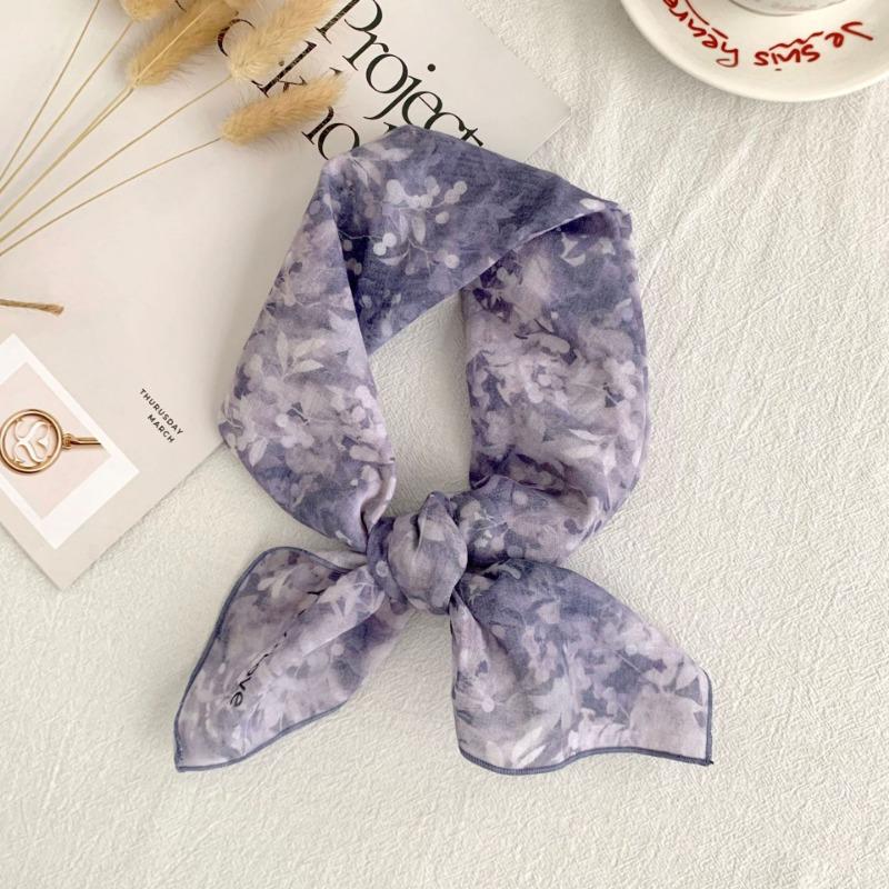 Square Scarf Cotton High-end Literary Bag, Headscarf, Headband, Neck Protection, Scarf, Small Shawl, Scarf, Silk Scarf.