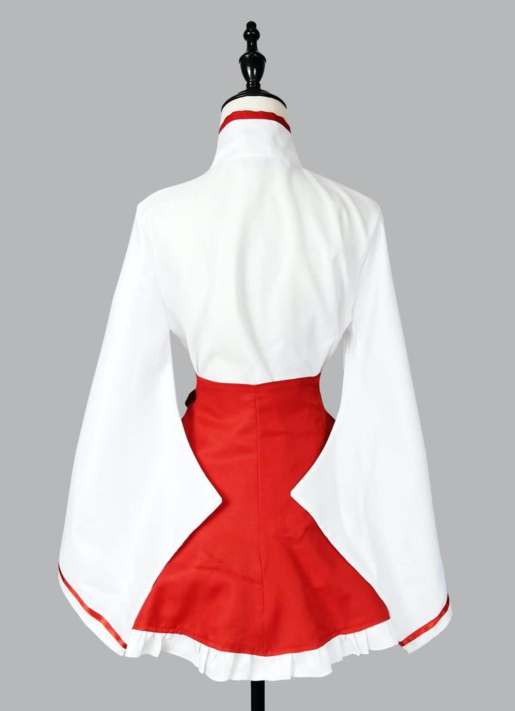 GOODS Plus Size Cute Shrine Maiden Costume Kimono Cosplay [TOKYO MARKET] [PureAribon] Mini-Length Set, (5XL)