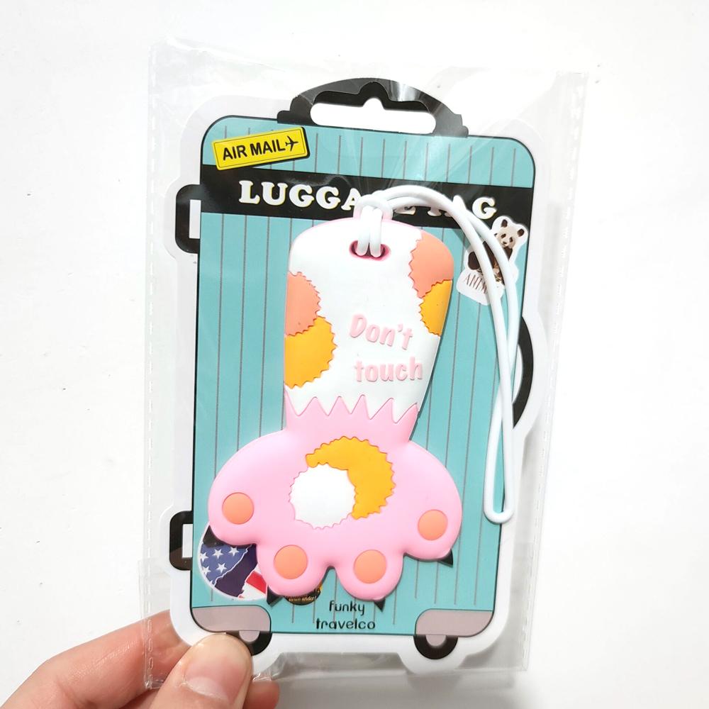 Original Design Cat Claw Luggage Tag Don't Touch Travel Accessories Luggage Label Name Address Holder Baggage Boarding Tags