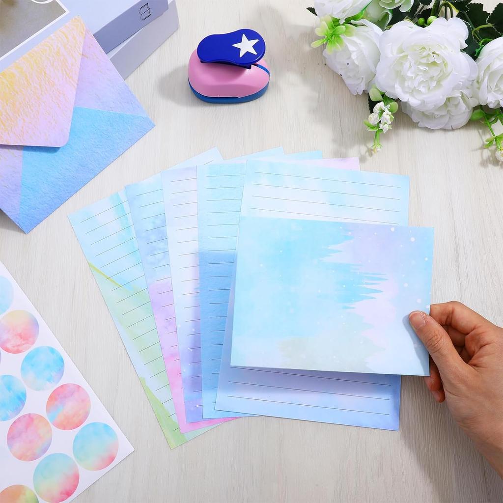 Stationary Paper and Envelopes Set,30Pcs Cute Letter Writing Stationery & 15PCS Envelopes Stationary Set for Writing Letters for Invitations Gifts