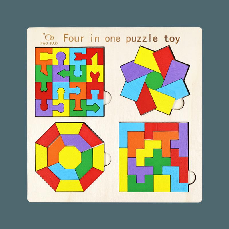 Tetris 4-in-1 Building Blocks for Kids' Early Learning & Development, Unisex Toy Set, Jigsaw Puzzle Game.