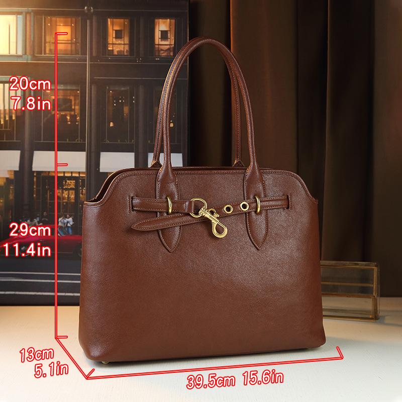 Large Capacity Fashion Leather Women'S Handbag Autumn And Winter High-End Retro Shoulder Underarm Bag Tote Bag
