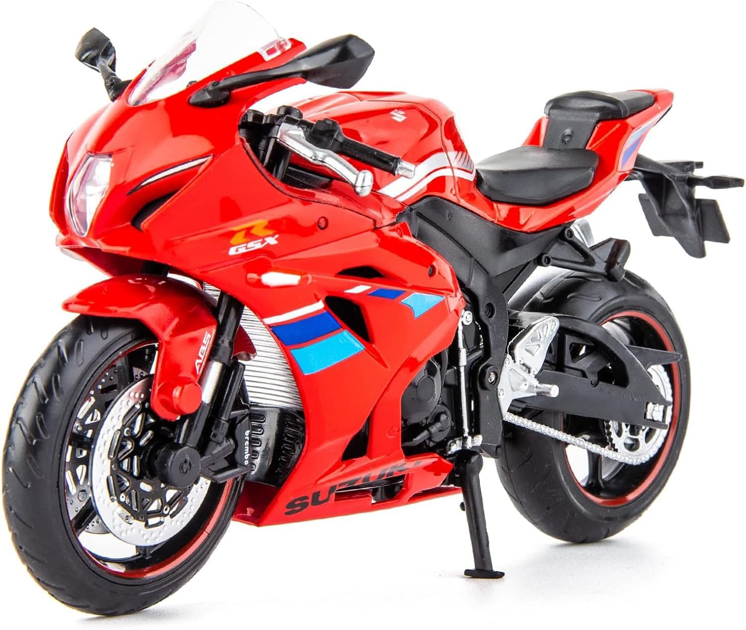 

1/12 сумісний з мотоциклетною іграшкою Suzuki GSX-R1000, колекційна модель мотоцикла з підставкою, іграшкові мотоцикли для хлопчиків 3-9 років, чорний колір червоний