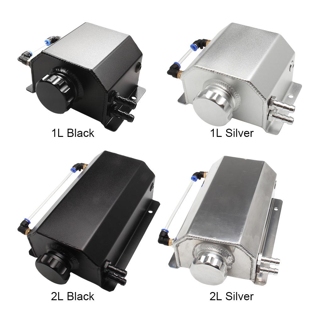 1L/2L Radiator Coolant Overflow Bottle Universal Radiator Overflow Coolant Can Polished Reservoir Automobile Parts