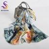 [BYSIFA] New Luxury Pure Silk Scarf Shawl Women Spring Autumn Long Scarves Ladies Brand 100% Silk Neck Scarf Foulard 175*52cm