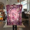 1PC Hello Kitty Cartoon Print Flannel Blanket, High quality All Seasons, Home Decor, Warmth and Comfort, Perfect for Christmas Gifts