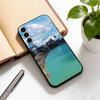 Schneebedeckter Berg Handyhülle Für Samsung Galaxy A73,A72,A71,A70,A53,A52,A51,Andere Weiche Schwarze Hülle