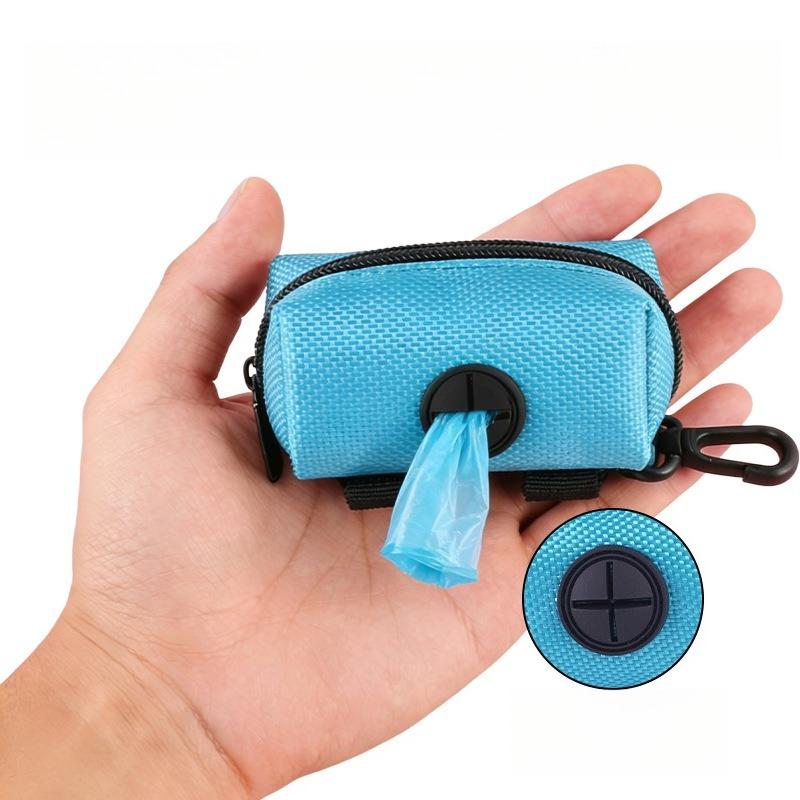 1pc Pet Waste Bag Dispenser Oxford Portable Outdoor Dog Poop Bag Holder Storage Case Container