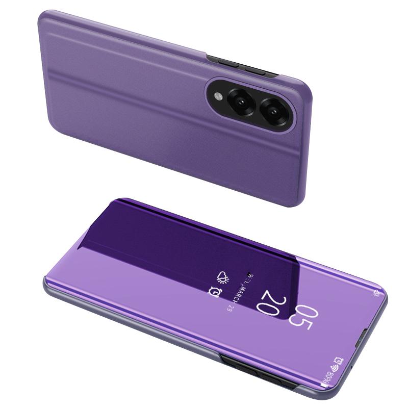 

Для Samsung Galaxy S25 Edge Чохол з віконцем для перегляду, підставкою, шкіряна відкидна кришка для телефону Purple/Blue