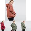 Cozy Autumn And Winter Pure Color Sweater With Long Bat Sleeves