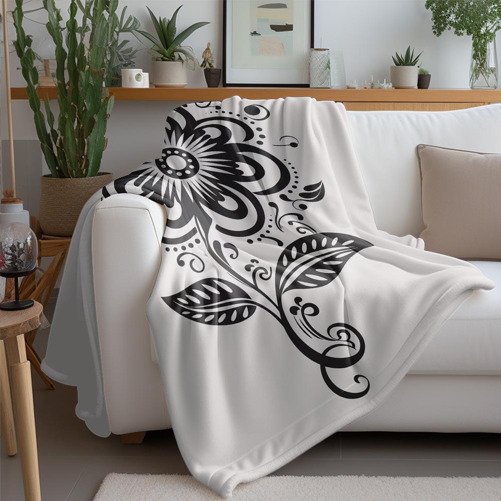Floral Pattern Blanket Boho Throw Blanket Decorative Bedspread Wall Hanging Home Decor Sofa Cover Gift for Women