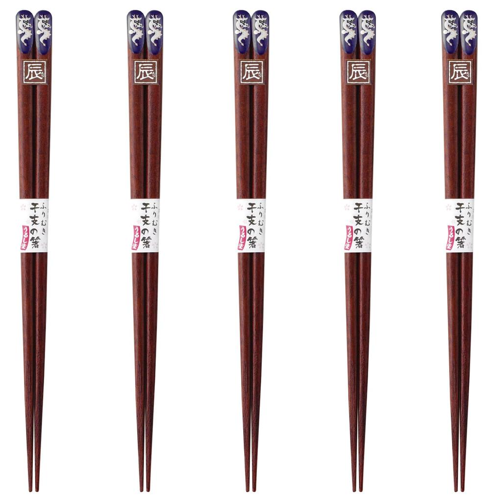 Happy Set of Made of Made in PID5026 J-kitchens Chopsticks, 5, Wood, Japan,