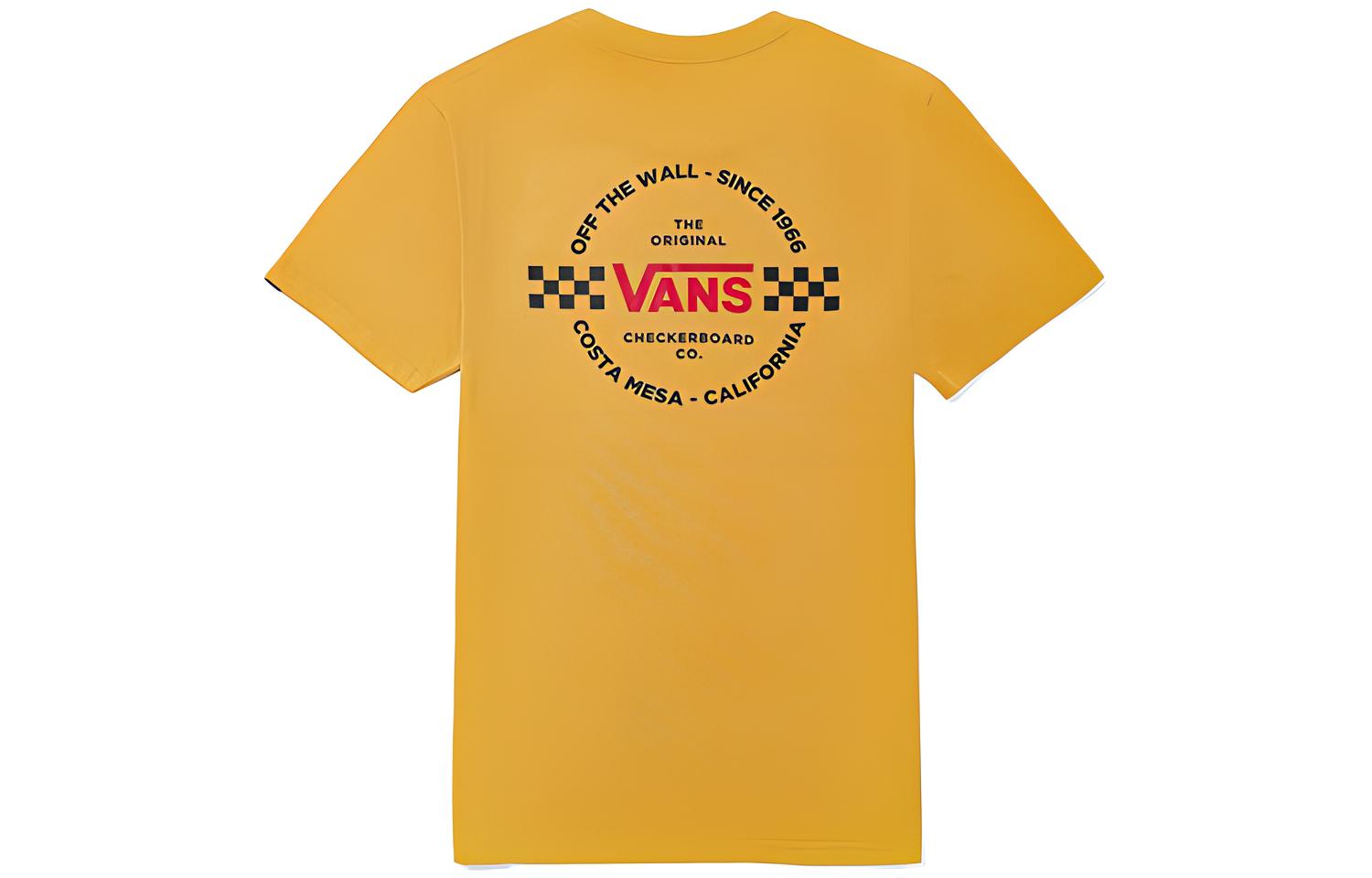 Vans T Shirts Men s Yellow Crew Neck Moderate VN0A4P4X50X M