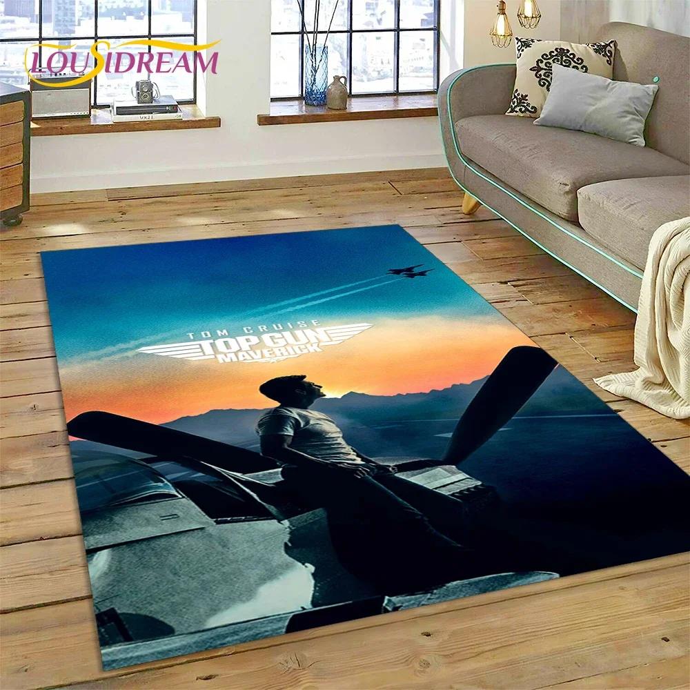 Top Gun Sign Tom Cruise Fighter Carpet Rug for Bedroom Living Room Home Sofa Decoration,Children Game Large Decor Floor Mat Gift