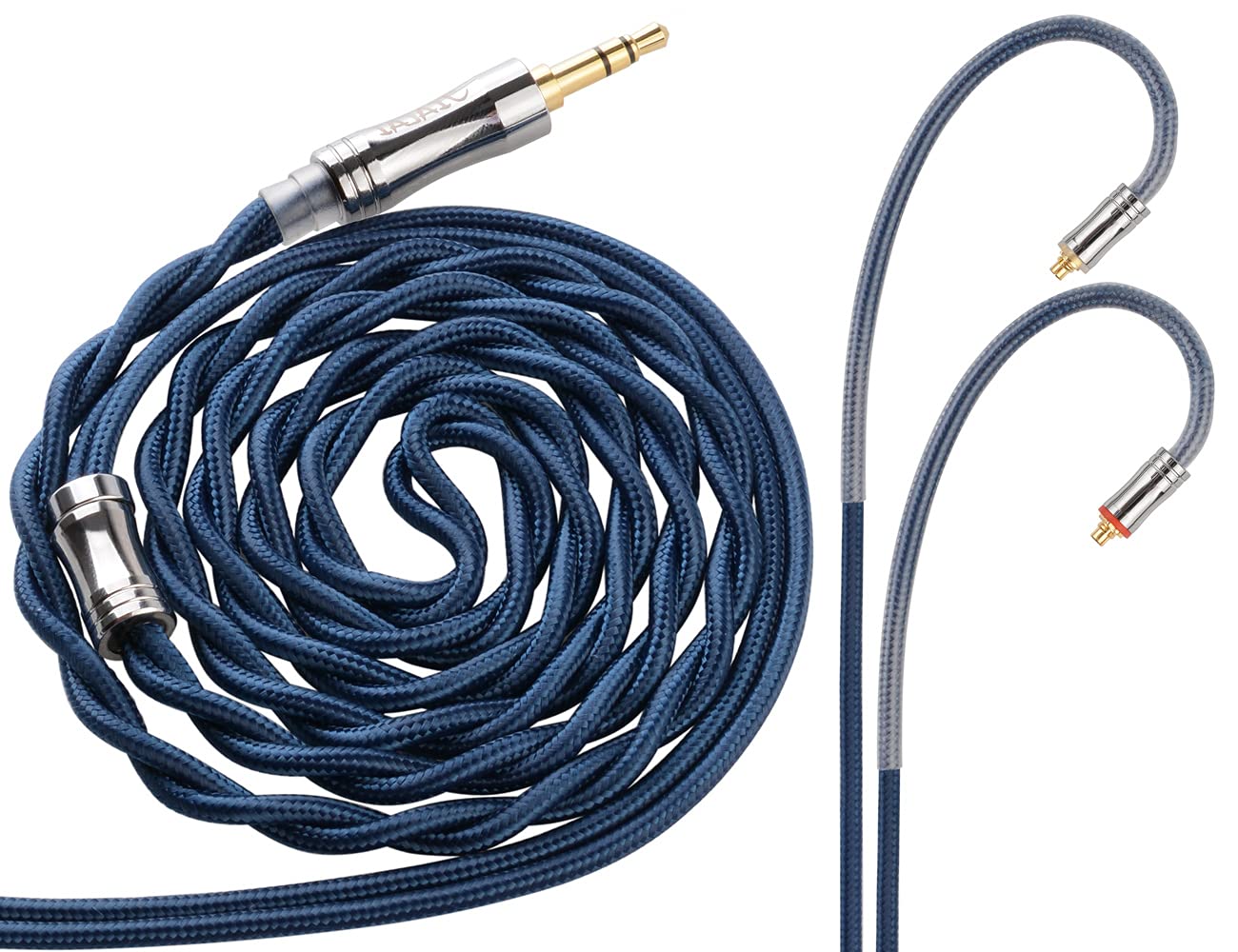 

JIALAI JLY2 Single Crystal Copper MMCX Earphone Upgrade Replacement Detachable Headphone No Improves Sound for HiFi DIY Earphones Silver-Plated 3.5mm синий