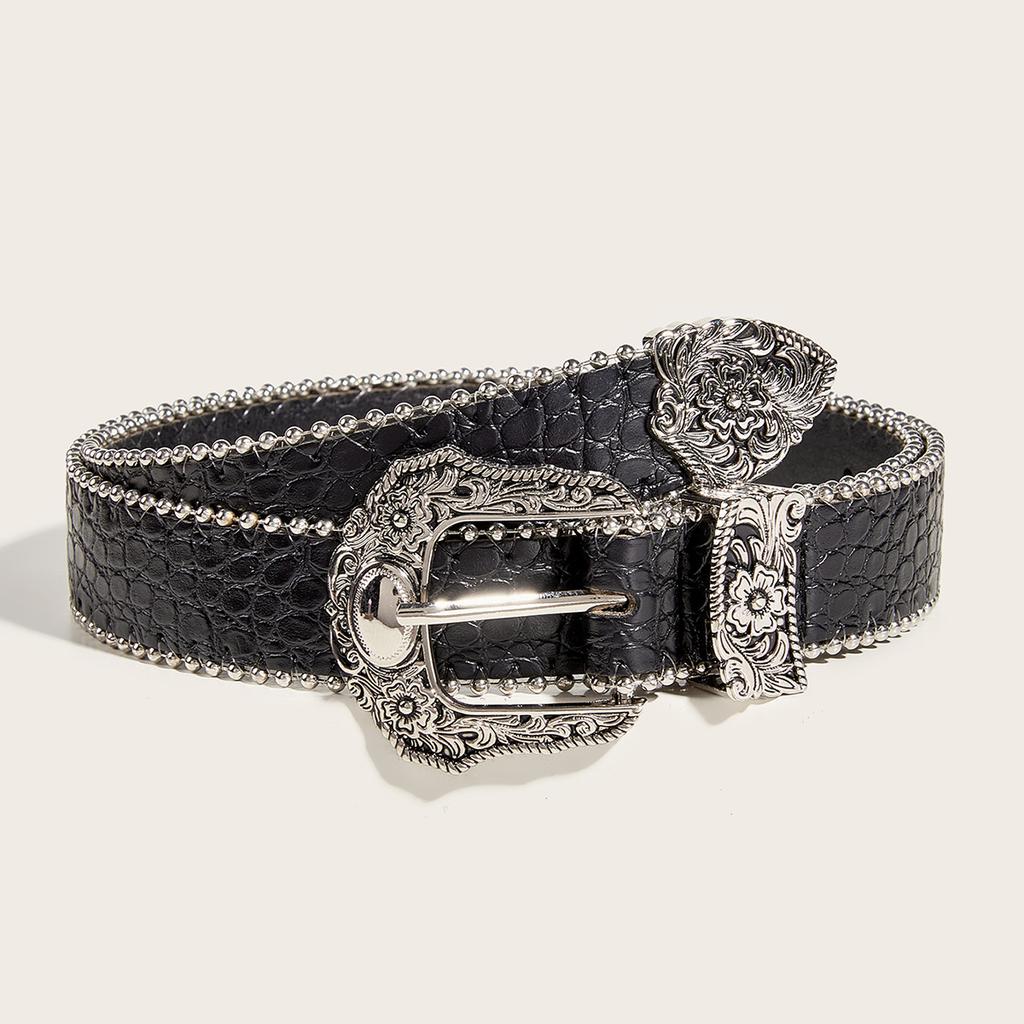 Slimming Belt Fashionable Alloy Buckle Belt For Vintage Paired With Skirts