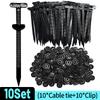 1000/20x Cable Ties Buckle Nylon Auto Fastener Screw Replaceable Car Fenders Trunk Engine Guard Panel Wire Clips Management Tool