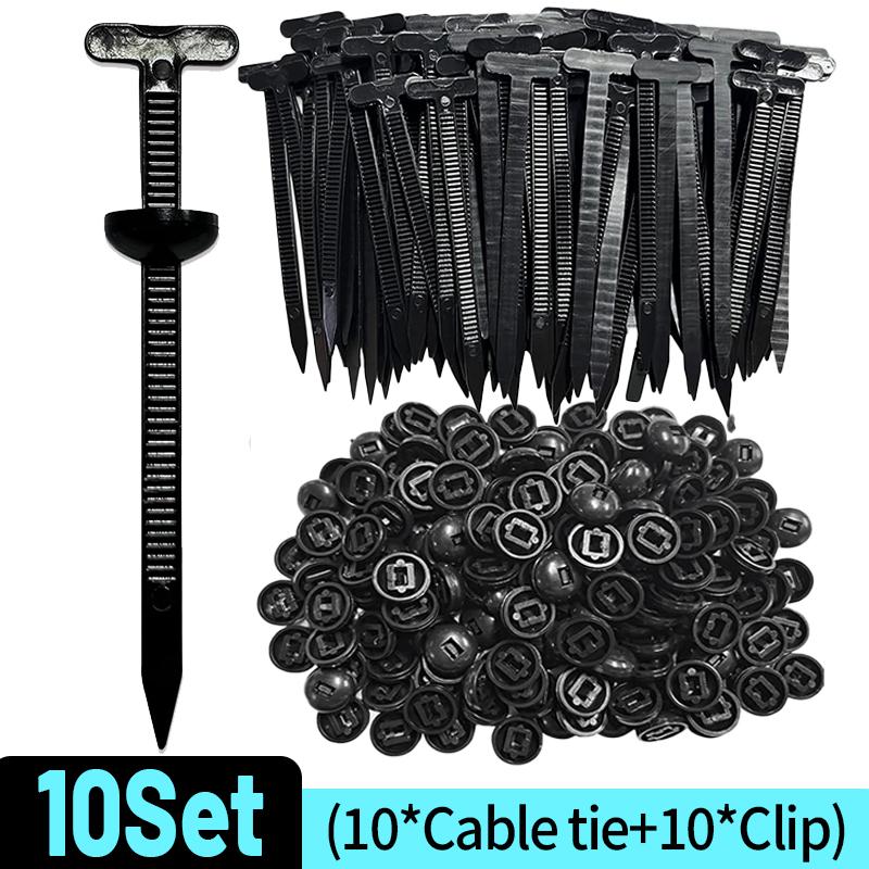 1000/20x Cable Ties Buckle Nylon Auto Fastener Screw Replaceable Car Fenders Trunk Engine Guard Panel Wire Clips Management Tool