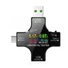2 In 1 Type C USB Tester Color Screen LCD Digital Multimeter, USB C Voltage Current Voltmeter Amp Volt Ammeter Detector USB Cable Indicator