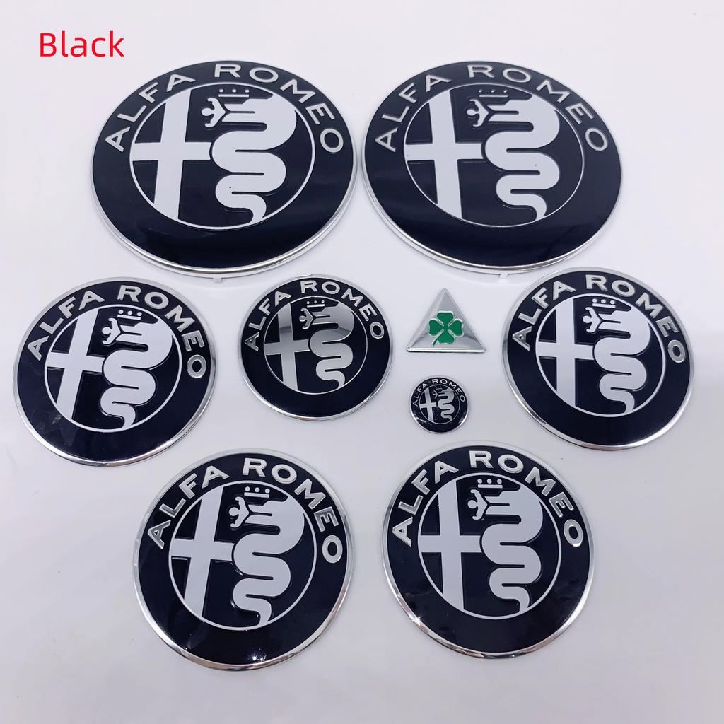 För Alfa Romeo 2026 Varm Dekal 1 set 9 st 74 mm 50 mm 56 mm Huv Bagagelucka 156 166 147 159 BIL Logotyp Fälgcenterkåpa Emblem Brera för