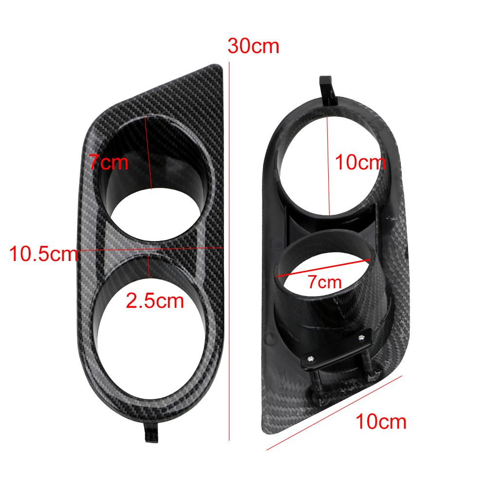 2x Frontstoßstange Nebelscheinwerferabdeckung für BMW E46 M3 2001 2002 2003 2004 2005 2006 Auto Doppel-Loch-Umrandung Luftkanal-Gitter Rennsport-Stil