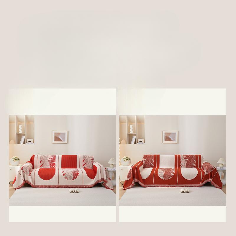 Double-Sided Sofa Towel Four Seasons Chenille Skin-Friendly Cover Non-Slip Anti-Cat Scratch Sofa Cover Cloth