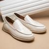 Soft Leather One-Pedal Men'S Shoes Summer Genuine Leather Doudou Shoes Casual Loafers Fashion Business Soft Sole Casual Leather Shoes Tide