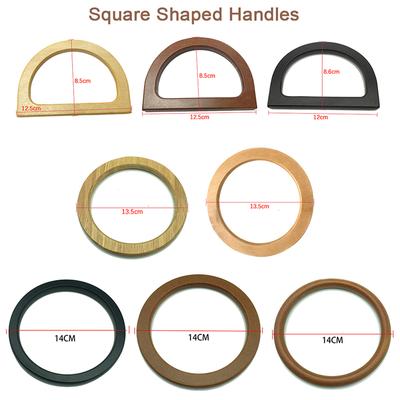 Solid Wood Handle Replacement Diy Handmade Woven Bag Purse Handbag Bag Handles