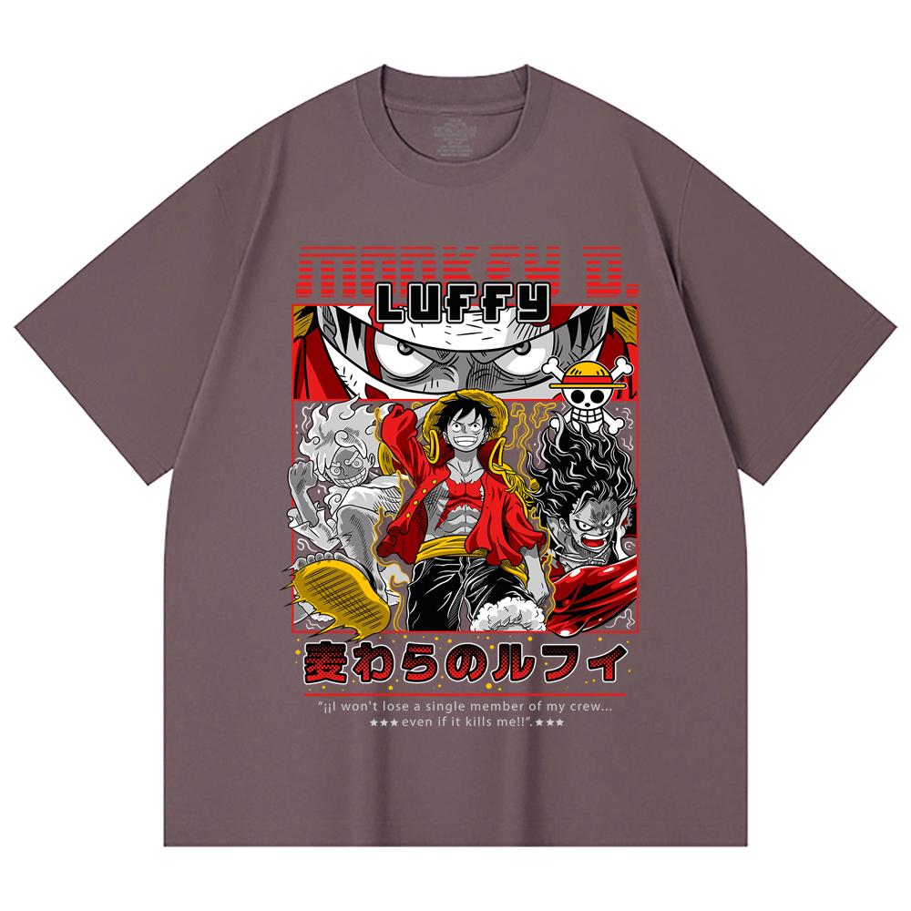 230 Gsm 100% Cotton One Piece V16 Luffy Print Unisex Heavy Cotton T Shirt