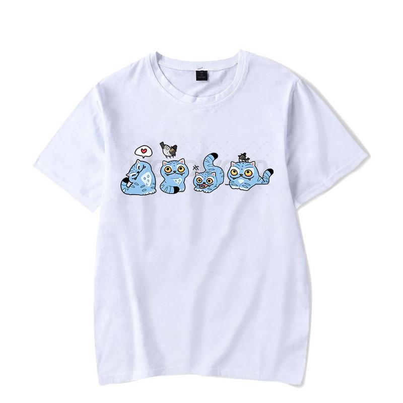 New T-shirt KPop Demon Hunters Cartoon Tiger Short-sleeved Tops Summer Men Women Clothes Anime Graphic Korean Style T-shirt
