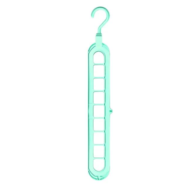 

9-hole Clothes Hanger Organizer Space Saving Hanger Multi-function Folding Magic Hangers Drying Racks Scarf Clothes Storage зелёный