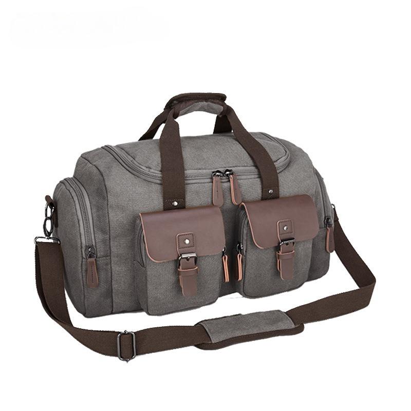 Wear-resistant 16A Microfiber Canvas Touring Bag Waterproof Short Distance Travel Luggage Bag Unisex Outdoor Sports Fitness Shoulder Crossbody Handbag