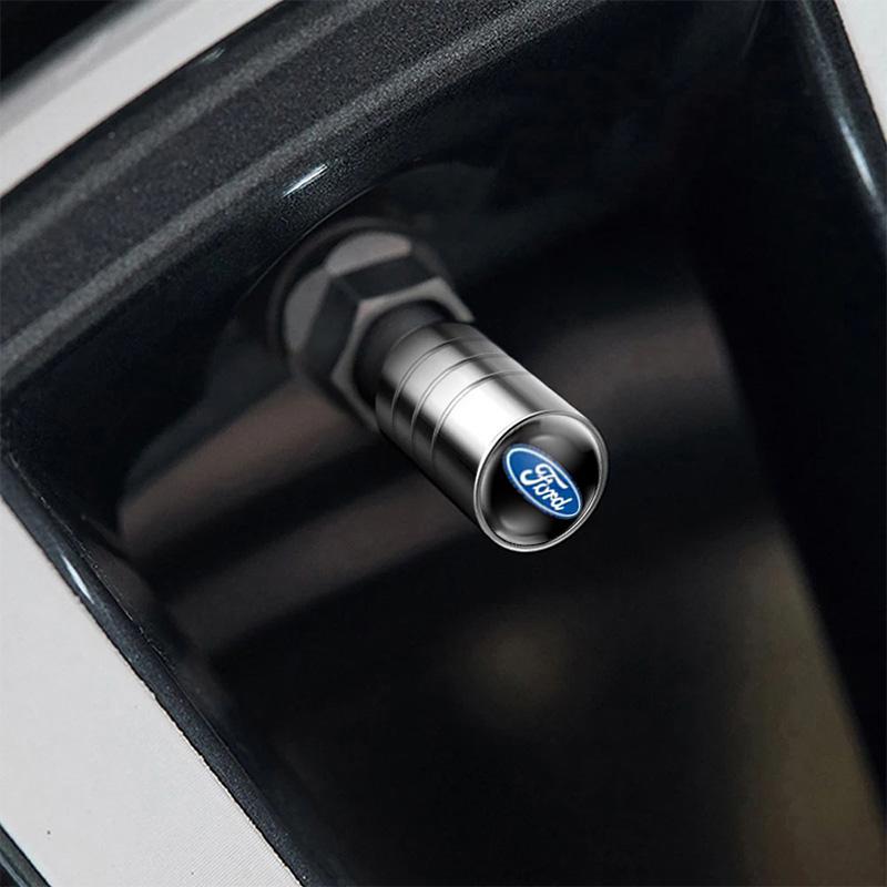 4Pcs/Set Car Wheel Tire Valve Caps Metal Stem Cover For Ford Escape Kuga Mondeo Ecosport Fiesta Focus 2 3 MK1 MK2 Fusion Ranger