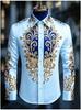 Luxury Embroidered Long Sleeve Shirt, Elegant Formal Style for Special Occasions