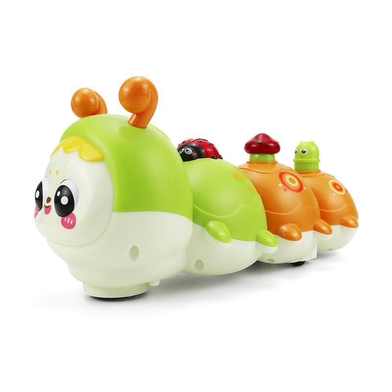 

Электрическая универсальная гусеница, музыкальная игрушка для детей - милый подарок для мальчиков и девочек No Accessories зелёный