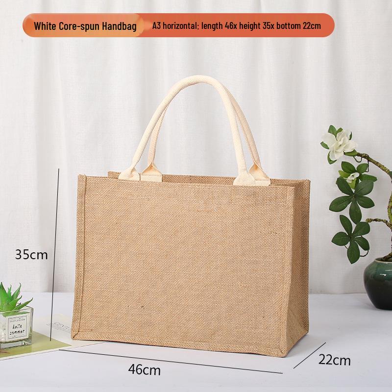 Available Jute Tote Bag - Customizable Logo, Blank for DIY or Hand-painting
