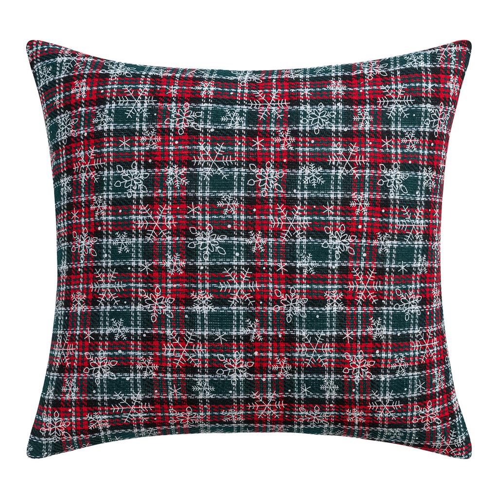 Set of 2 Merry Christmas Decorative Pillow Cover Snow Winter with Snowflakes Falling White Crystal Double Sided Throw Pillow Covers Sofa Cushion Cover