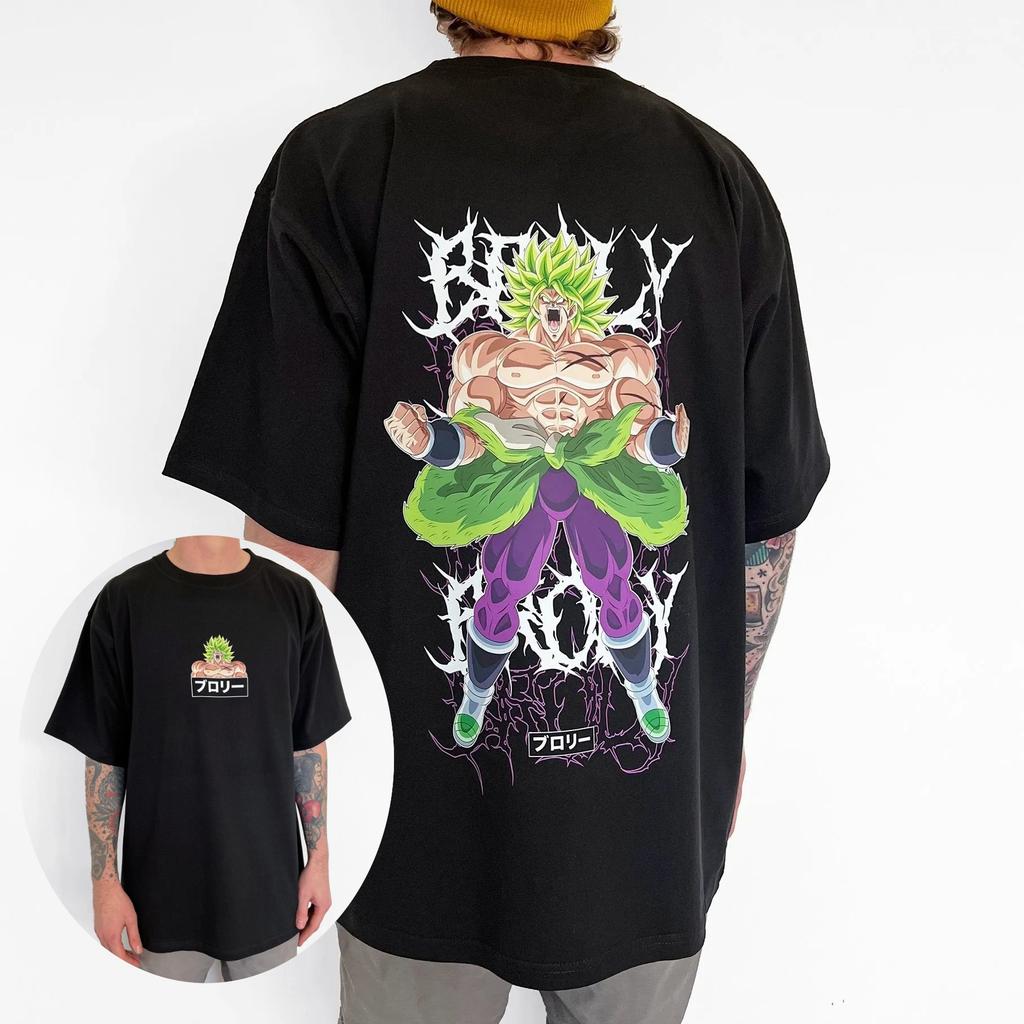 Dragon Ball Anime Print Tshirt  Retro Oversized Casual Tshirt with Goku Pattern Comfortable for Both Men and Women Pure