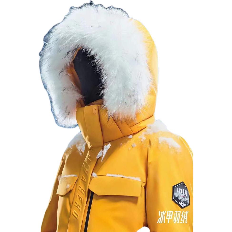 Anta Solid Color Zipper Hooded Water-Resistant Down Jacket Women Outerwear Basic-Black 162417911-3
