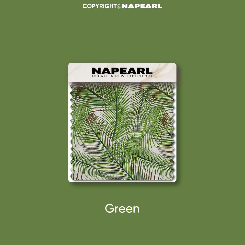

1 шт. NAPEARL полузатемняющие шторы в тропическом стиле с зеленым растительным принтом, небольшие свежие шторы с бахромой для окон, балкона, спальни, гостиной, домашнего декора W150cm x L60cm зелёный