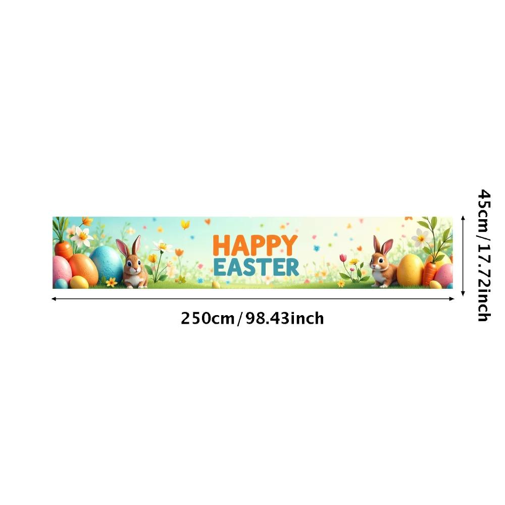 Easter Bunny Decoration Background Easter Eggs Banner Photography Props Outdoor Garden Decors Easter Party Home Supplies 2025