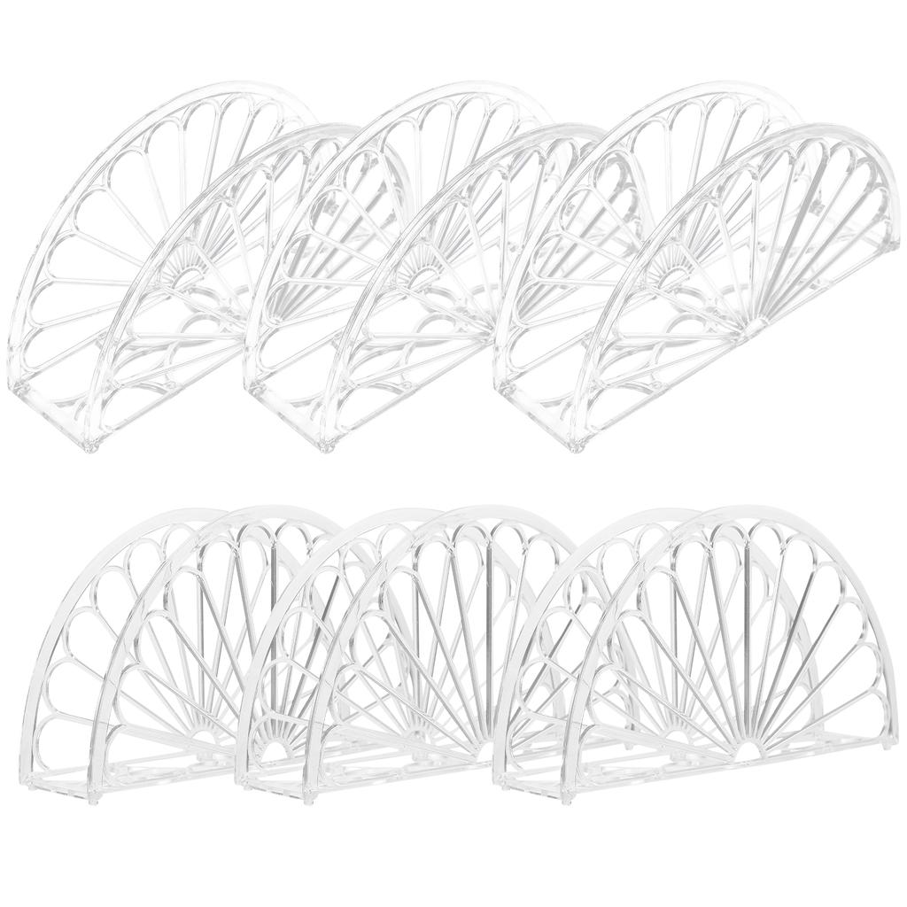 6 ks Držák na ubrousky ve tvaru pomerančového segmentu Dávkovač Ubrousek Domácí dekorace Průhledný Stolní Úložný box na papír