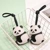 PU Leather Panda Pendant Lanyard Ornaments Bag Hanging Charms Trendy Panda Keychain  Men